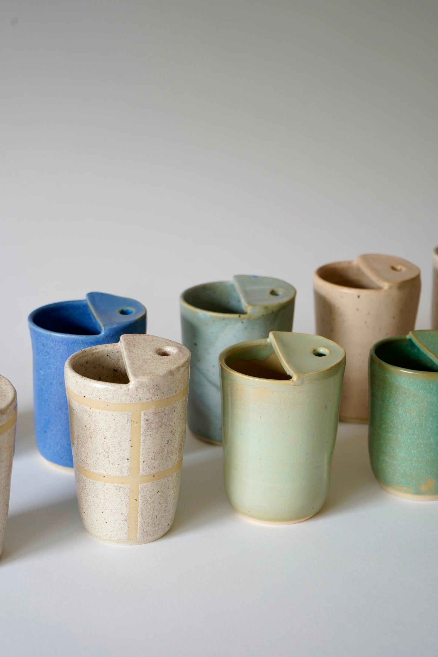 Travel Cup - Speckled Sand in Gingham