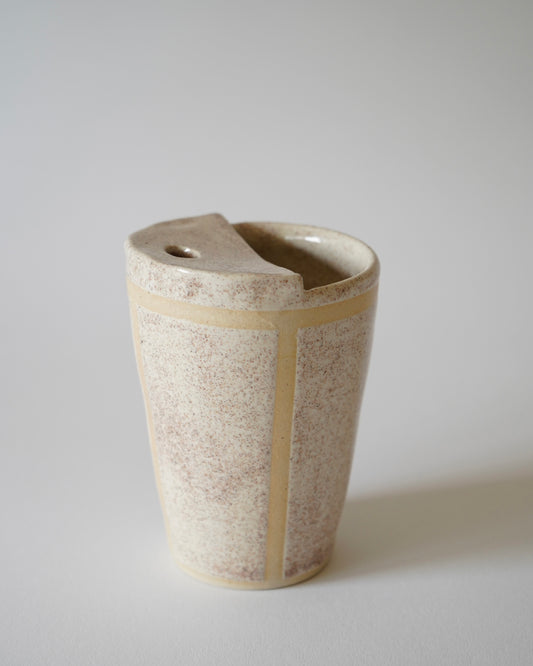 Travel Cup - Speckled Sand in Stripes
