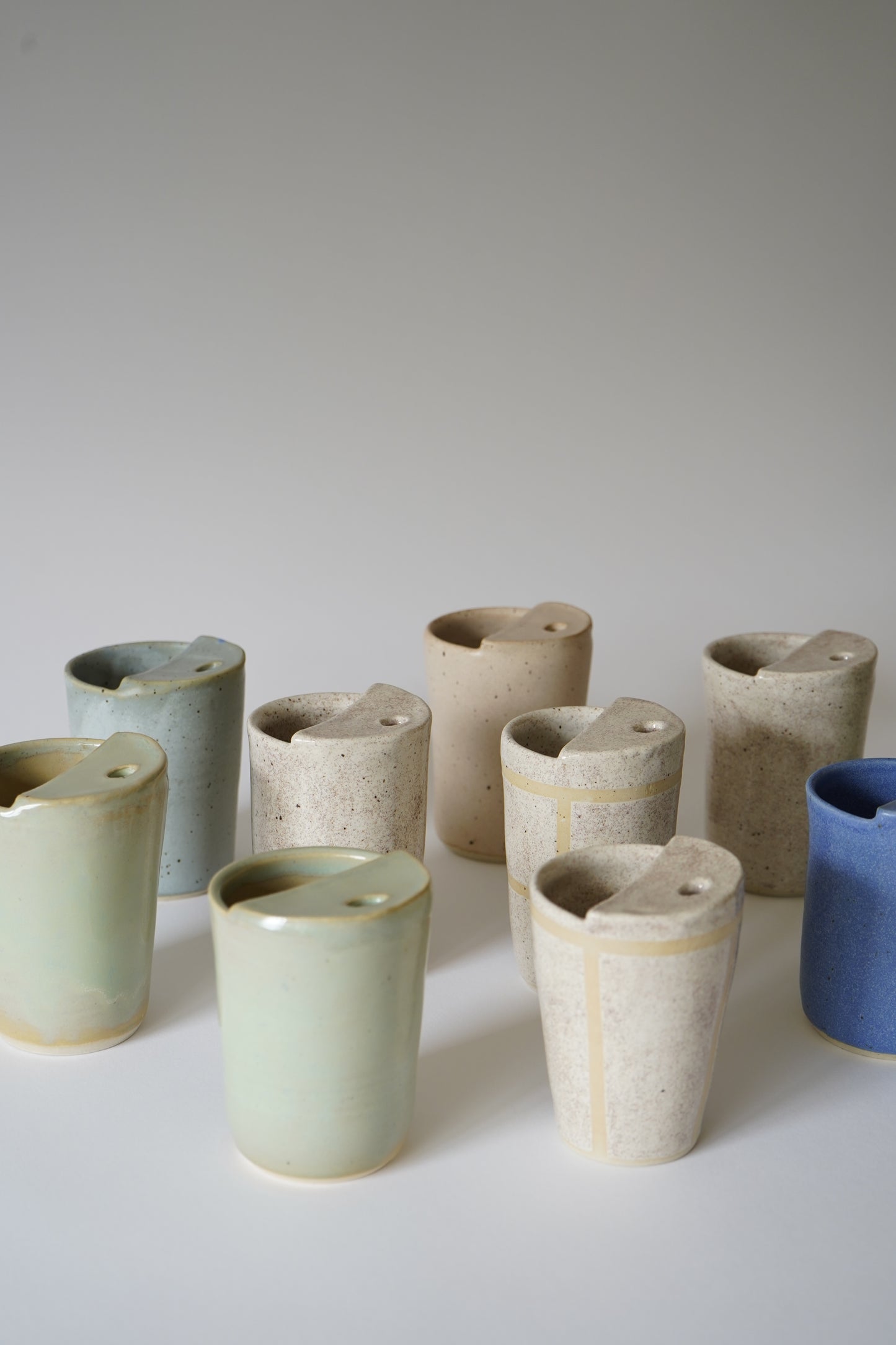 Travel Cup - Speckled Sand in Stripes
