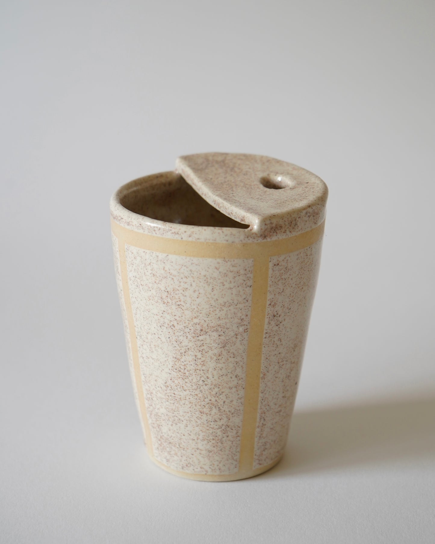 Travel Cup - Speckled Sand in Stripes