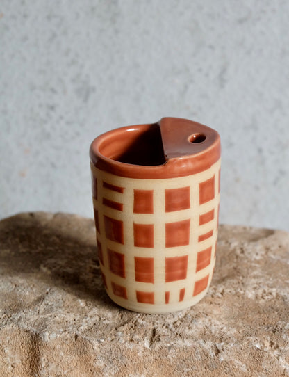 travel cup - red rocks & gingham 01