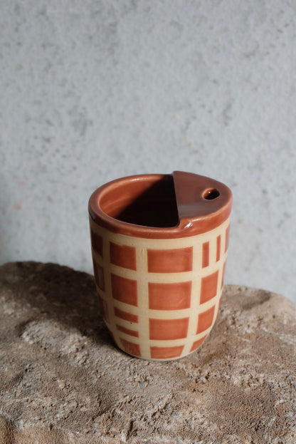 travel cup - red rocks & gingham 02