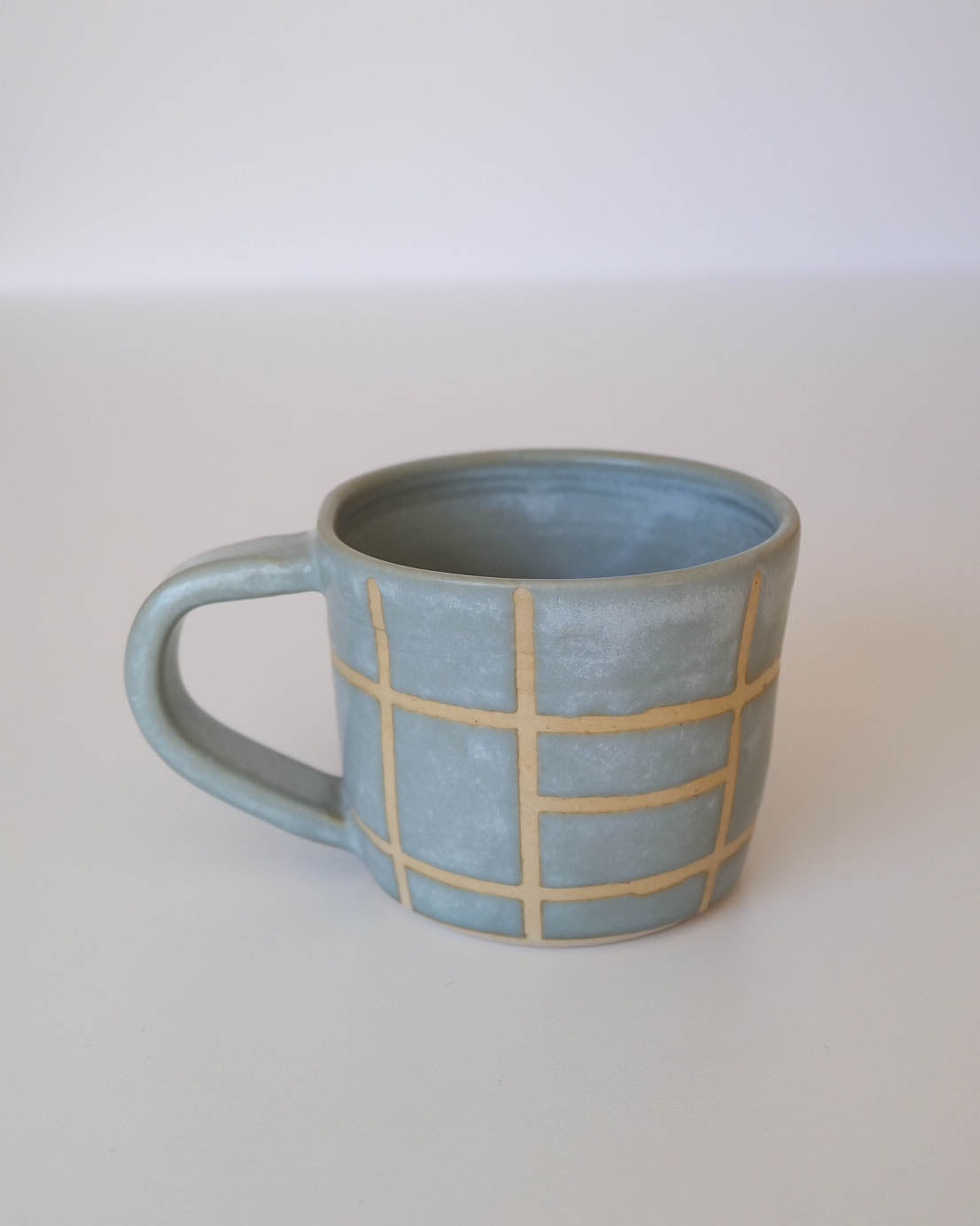 Studio Mug - Stone Blue Gingham