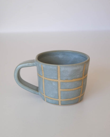 Studio Mug - Stone Blue Gingham